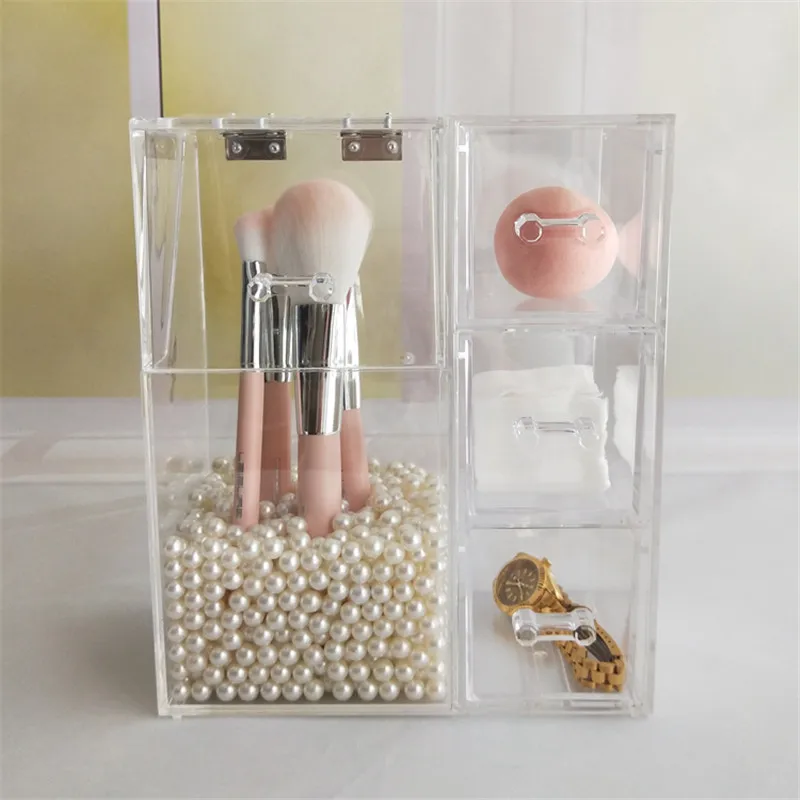 Fashion Acrylic Makeup Brush Storage Box Cosmetic Organizer Dust-proof Earring Jewelry Storage Box Makeup Organizer No Pearls
Fashion Acrylic Makeup Brush Storage Box Cosmetic Organizer Dust-proof Earring Jewelry Storage Box Makeup Organizer No Pearls