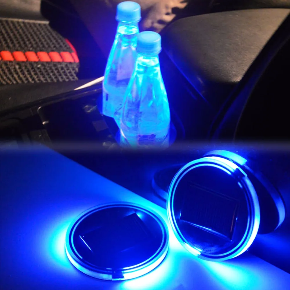 1Pc Car Solar LED Car Cup Holder Mat Pad Bottle Drinks Coaster Built-in Vibration & Light Sensor Car Styling Bule
1Pc Car Solar LED Car Cup Holder Mat Pad Bottle Drinks Coaster Built-in Vibration & Light Sensor Car Styling Bule