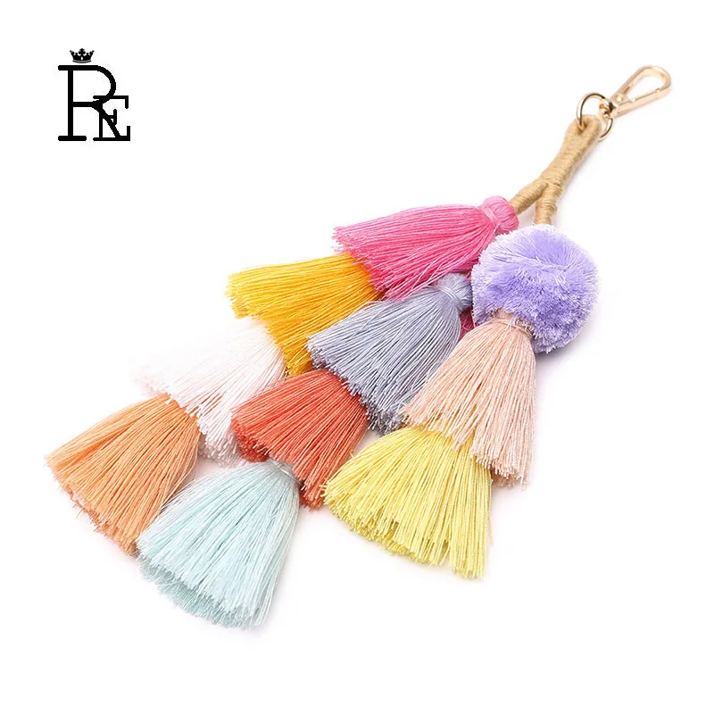 RE new women bohemia tassel ball key chain pendant tassel fuzzy ball pompom keychain bag big charm key ring wholesale J40
RE new women bohemia tassel ball key chain pendant tassel fuzzy ball pompom keychain bag big charm key ring wholesale J40