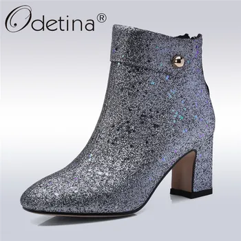 Odetina New Fashion Flock Leather Lady Ankle Boots Back Zip Square High Heels Rivet Women Turned Over Edge Boots Autumn Winter
Odetina New Fashion Flock Leather Lady Ankle Boots Back Zip Square High Heels Rivet Women Turned Over Edge Boots Autumn Winter