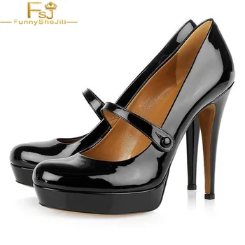 FSJ Autumn New Women's Black Mary Jane Pumps Leather Stiletto Heels Vintag Platform Pumps Ladies Dress Career Shoes Zapato Mujer
FSJ Autumn New Women's Black Mary Jane Pumps Leather Stiletto Heels Vintag Platform Pumps Ladies Dress Career Shoes Zapato Mujer