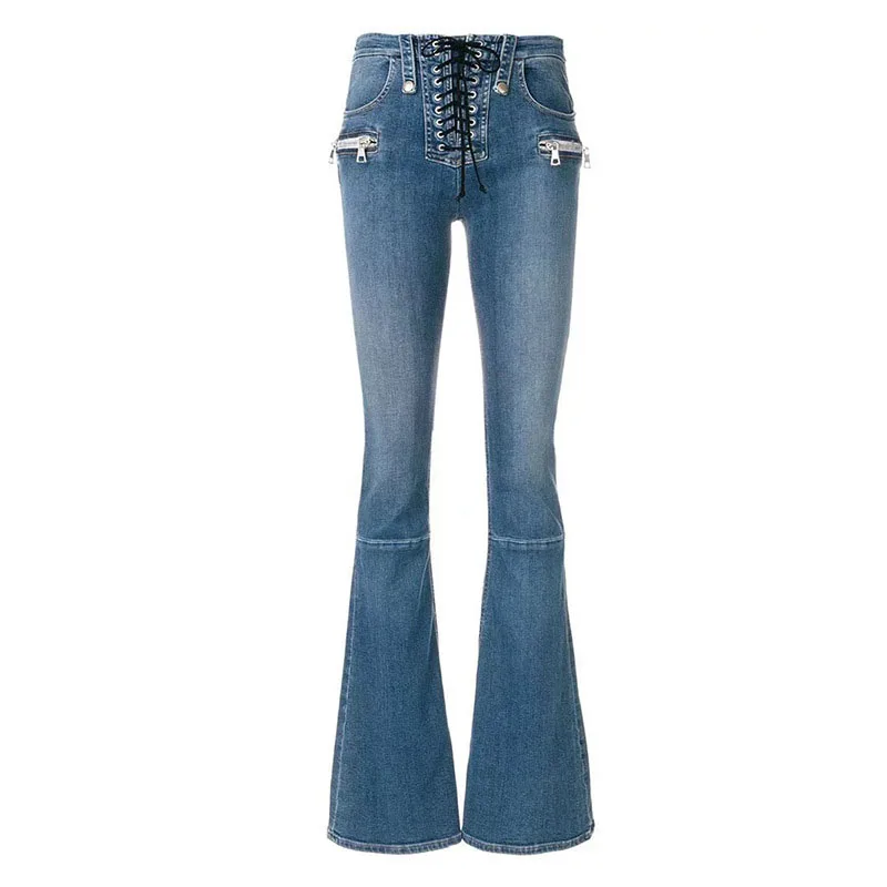 autumn New 2018 Skinny Jeans Women Denim Pants Water mill white cross strap horn flare Pants Casual Trousers Black blue Stretch
autumn New 2018 Skinny Jeans Women Denim Pants Water mill white cross strap horn flare Pants Casual Trousers Black blue Stretch