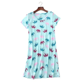 Summer Nightdress Lovely Cartoon Pattern Print Nightgowns Female Short Sleeve Sleep Dress Women's Nightshirt
Summer Nightdress Lovely Cartoon Pattern Print Nightgowns Female Short Sleeve Sleep Dress Women's Nightshirt