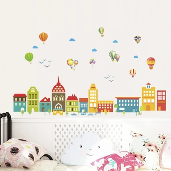 Balloons White clouds city building wall stickers For kids rooms decals children bedroom kindergarten Decoration art wall Decals
Balloons White clouds city building wall stickers For kids rooms decals children bedroom kindergarten Decoration art wall Decals