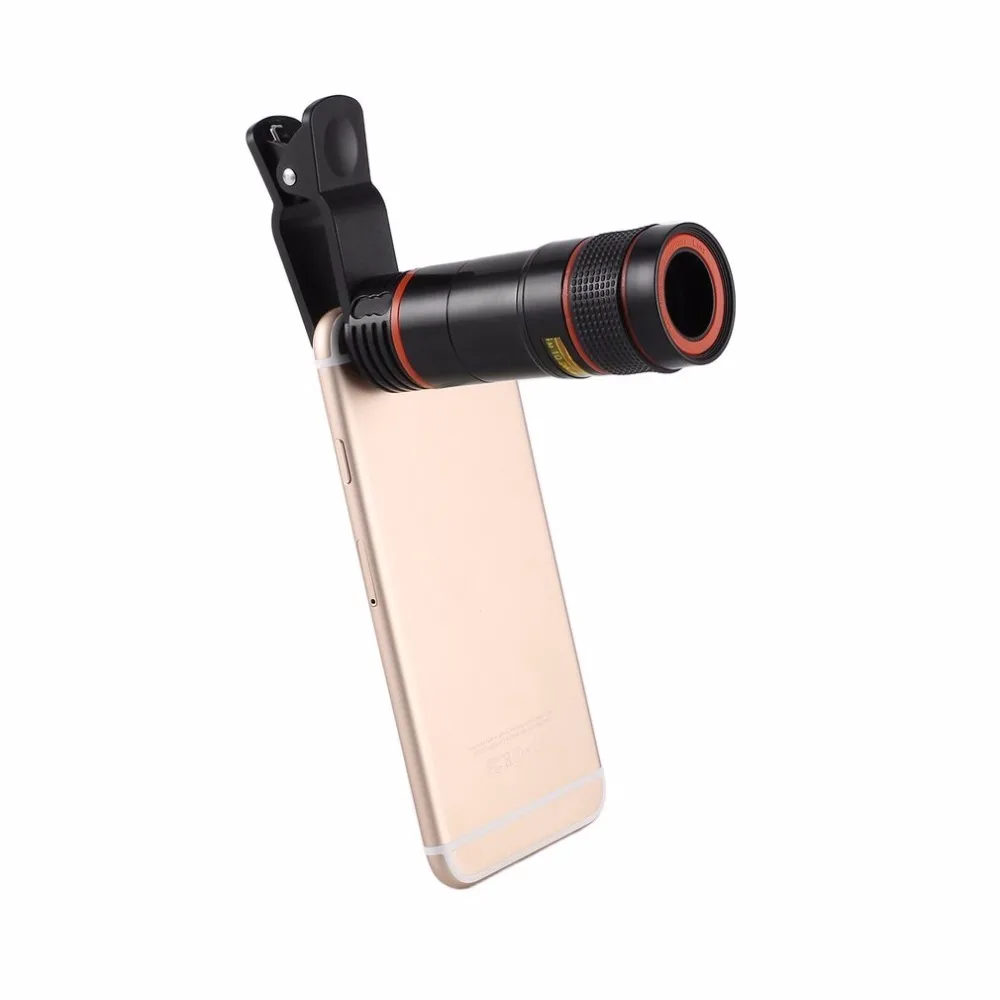 Universal 12X Mobile Phone Telescope HD External Telephoto Lens Replacement Tele Lens Optical Zoom Cell Phone Camera Lens Kit
Universal 12X Mobile Phone Telescope HD External Telephoto Lens Replacement Tele Lens Optical Zoom Cell Phone Camera Lens Kit