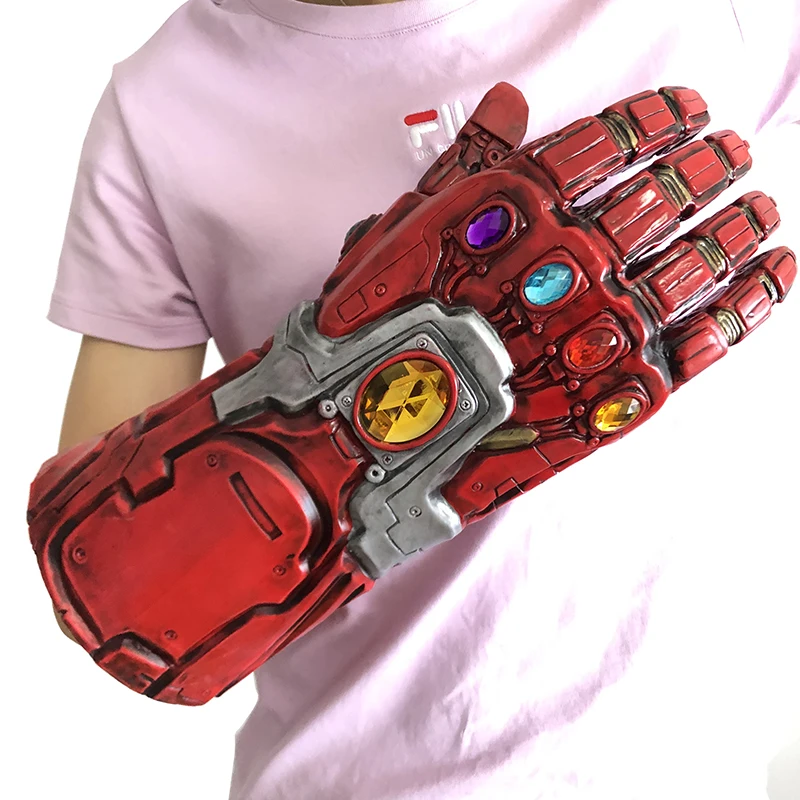 Avengers 4 Endgame Iron Man Gauntlet Hulk Cosplay Thanos Latex Gloves Arm Mask Superhero figures toy Weapon Party Props
Avengers 4 Endgame Iron Man Gauntlet Hulk Cosplay Thanos Latex Gloves Arm Mask Superhero figures toy Weapon Party Props