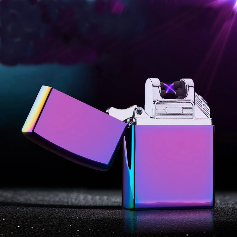 Double Arc lighter Pulsed Slim Windproof cigarette cigar Lighter Personality Electronics usb novelty smoking match 18 color
Double Arc lighter Pulsed Slim Windproof cigarette cigar Lighter Personality Electronics usb novelty smoking match 18 color