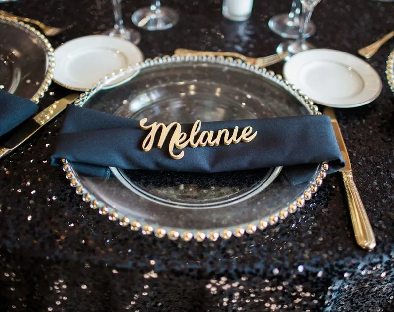 Cutout Words for Wedding Party or Event Decor, Escort Cards Table Party Placecards Gold Place Card Name Wood Plate Names
Cutout Words for Wedding Party or Event Decor, Escort Cards Table Party Placecards Gold Place Card Name Wood Plate Names