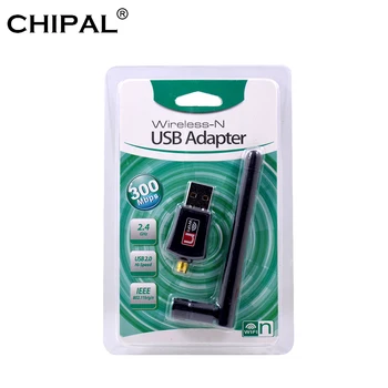 CHIPAL 300Mbps Wireless Wifi Adapter 2dB Antenna Lan Network Card Mini USB Wifi Receiver 802.11n/b/g High Speed Wifi Adaptador 
CHIPAL 300Mbps Wireless Wifi Adapter 2dB Antenna Lan Network Card Mini USB Wifi Receiver 802.11n/b/g High Speed Wifi Adaptador