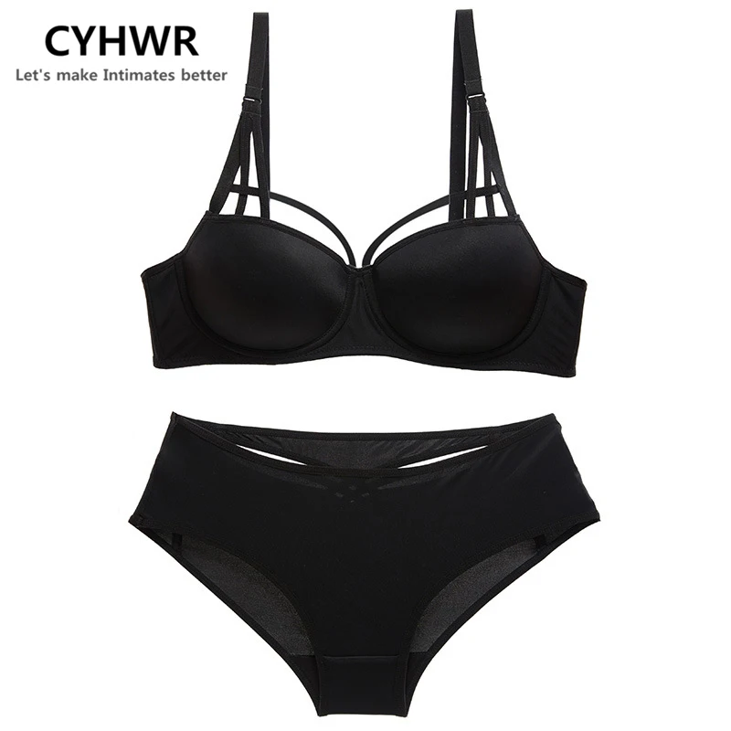 CYHWR sexy thin shoulder strap push up solid underwire bra and panties for women underwear set
CYHWR sexy thin shoulder strap push up solid underwire bra and panties for women underwear set