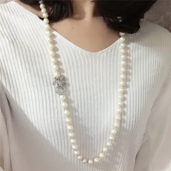 hot sell 75cm white 8-9mm natural freshwater pearl bowknot clasp necklace long sweater chain fashion jewelry
hot sell 75cm white 8-9mm natural freshwater pearl bowknot clasp necklace long sweater chain fashion jewelry