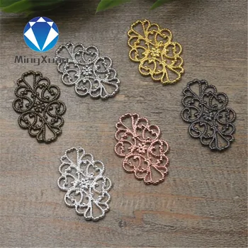 MINGXUAN 20pcs/lot 22*32mm 6 Colors Plated Copper Hollow Out Flowers Filigree Wraps Connectors Charm Findings For Jewelry Making
MINGXUAN 20pcs/lot 22*32mm 6 Colors Plated Copper Hollow Out Flowers Filigree Wraps Connectors Charm Findings For Jewelry Making