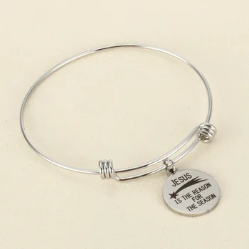 Hot Sale In Europe America Stainless Steel Movable Elastic Bracelet JESUS IS THE REASON FOR THE Adjustable Bracelet Jewelry 
Hot Sale In Europe America Stainless Steel Movable Elastic Bracelet JESUS IS THE REASON FOR THE Adjustable Bracelet Jewelry