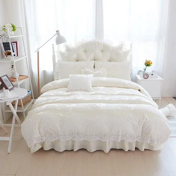 Princess style jacquard lace bedding set queen king size wedding girls bedding 4/7pcs cotton bedskirt+pillowcase+duvet cover set
Princess style jacquard lace bedding set queen king size wedding girls bedding 4/7pcs cotton bedskirt+pillowcase+duvet cover set