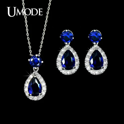 UMODE Lovely Jewelry Set for Women with 1 Pair of Dark Blue Water Drop Stud Earrings & 1 Jelly Chain Pendant Necklace US0022A
UMODE Lovely Jewelry Set for Women with 1 Pair of Dark Blue Water Drop Stud Earrings & 1 Jelly Chain Pendant Necklace US0022A
