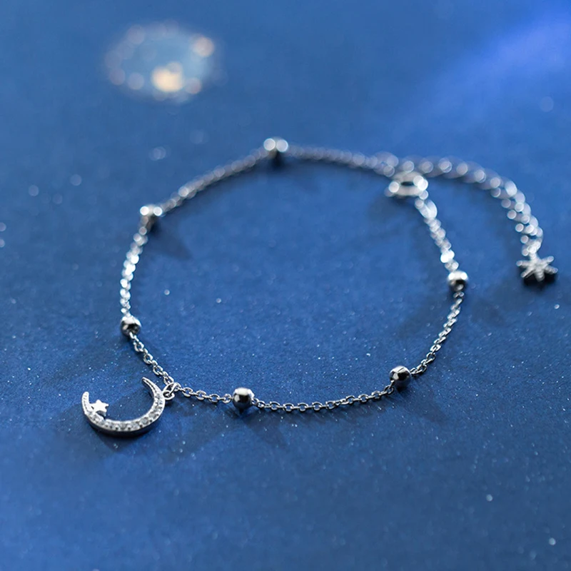 New Star Moon Tassel 925 Sterling Silver Ankle Chain Simple Gypsophila Chain Bracelets Anklets For Women Jewelry Girl Best Gift
New Star Moon Tassel 925 Sterling Silver Ankle Chain Simple Gypsophila Chain Bracelets Anklets For Women Jewelry Girl Best Gift