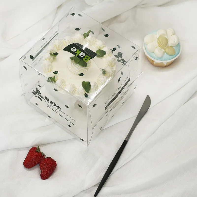 Cake box plastic transparent square 4 inch cake portable white bottom four-leaf clover PET small cake box
Cake box plastic transparent square 4 inch cake portable white bottom four-leaf clover PET small cake box