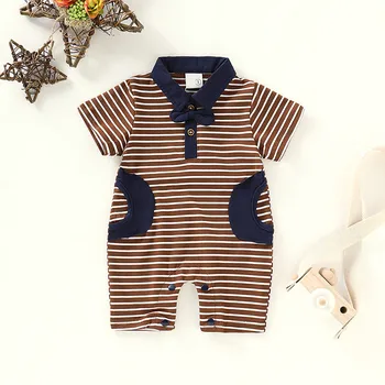 Infant Baby Boy Short Sleeve Gentleman Bow Tie Striped Print Rompers Jumpsuit Romper baby boys jumpsuit new born
Infant Baby Boy Short Sleeve Gentleman Bow Tie Striped Print Rompers Jumpsuit Romper baby boys jumpsuit new born