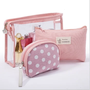 3pcs/set Women Fold Portable Make Up Bag Waterproof Transparent Cosmetic Bags Dot Printed Travel Toiletry Bags
3pcs/set Women Fold Portable Make Up Bag Waterproof Transparent Cosmetic Bags Dot Printed Travel Toiletry Bags