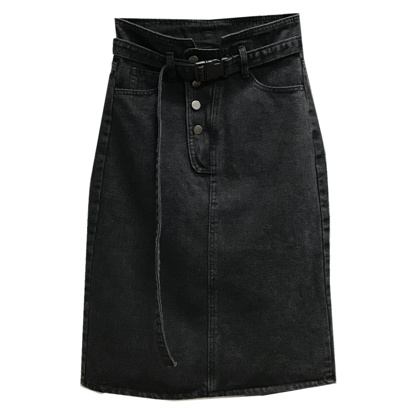 Denim skirt 2019 new autumn winter black bottoming skirt buckle high waist step jeans skirt
Denim skirt 2019 new autumn winter black bottoming skirt buckle high waist step jeans skirt