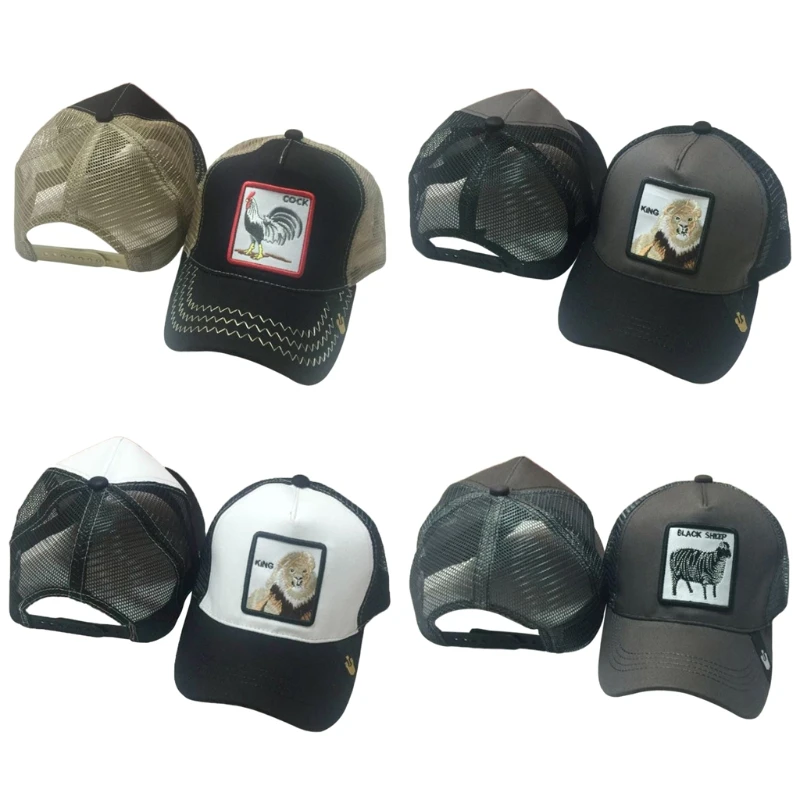 Unisex Baseball Cap Animals Embroidery Patch Baseball Cap Hip Hop Snapback Mesh Trucker Hat
Unisex Baseball Cap Animals Embroidery Patch Baseball Cap Hip Hop Snapback Mesh Trucker Hat