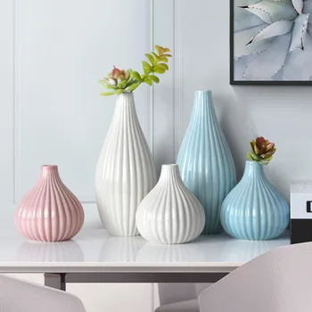 Modern Design Ceramics Flower Vase stripe Flower Pots Home Decoration Ornaments Miniature model Desk Decor Figurine Art Vases
Modern Design Ceramics Flower Vase stripe Flower Pots Home Decoration Ornaments Miniature model Desk Decor Figurine Art Vases