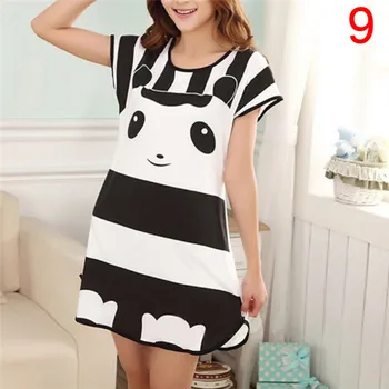 Women Nightwear Cartoon/Polka Dot/Bear/Panda/Rabbit Print Short Sleeve Casual Night Dress Sleepwear Home Dress
Women Nightwear Cartoon/Polka Dot/Bear/Panda/Rabbit Print Short Sleeve Casual Night Dress Sleepwear Home Dress