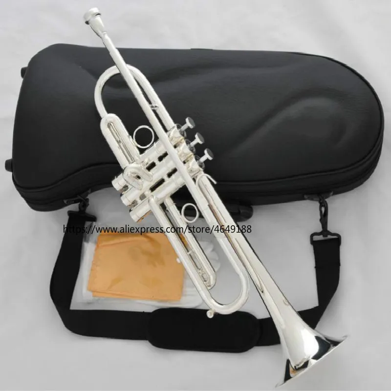 Brand new Professional Silver Trumpet New Design horn Monel valve with Case
Brand new Professional Silver Trumpet New Design horn Monel valve with Case
