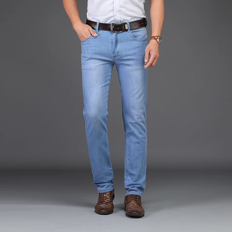 Sulee Brand Men Spring Summer Style Jeans Utr Thin Denim Slim Mid Waist Plaid Full Length Jeans
Sulee Brand Men Spring Summer Style Jeans Utr Thin Denim Slim Mid Waist Plaid Full Length Jeans