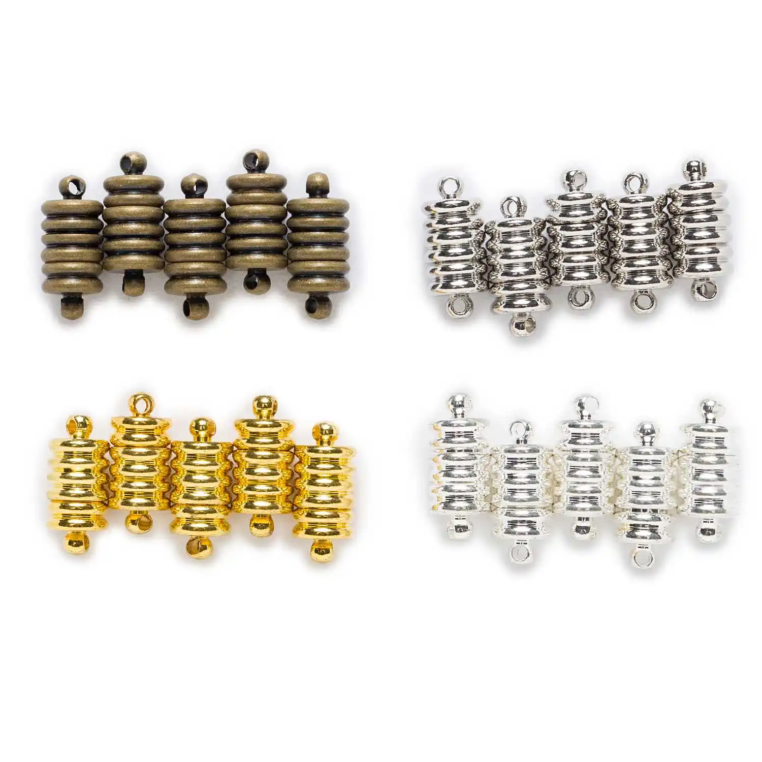 2 Sets Stripe Carved Cylinder Magnetic Clasps Findings Jewelry Making Connectors Accessories 18x8mm
2 Sets Stripe Carved Cylinder Magnetic Clasps Findings Jewelry Making Connectors Accessories 18x8mm