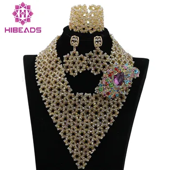 Superior Champagne Gold Dubai Bridal Crystal Costume Necklace Set Nigerian Wedding Fashion Jewelry Set Free Shipping WA841
Superior Champagne Gold Dubai Bridal Crystal Costume Necklace Set Nigerian Wedding Fashion Jewelry Set Free Shipping WA841