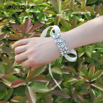 TOPQUEEN DS49 Wedding Wrist Flowers Rhinestone and Crystal Bridesmaid de Marriage Ribbon Tape Crystal Corsages Wristband Flowers
TOPQUEEN DS49 Wedding Wrist Flowers Rhinestone and Crystal Bridesmaid de Marriage Ribbon Tape Crystal Corsages Wristband Flowers