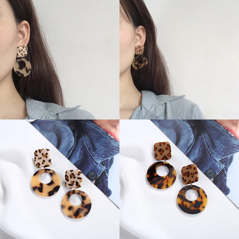 Sexy Leopard Print Cloth Velvet Button Vintage Classic Acrylic Acetate Round Circle Rectangle Square Earrings for Women Girls
Sexy Leopard Print Cloth Velvet Button Vintage Classic Acrylic Acetate Round Circle Rectangle Square Earrings for Women Girls