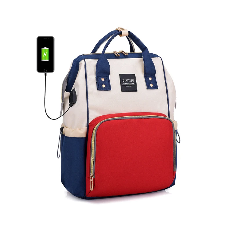 New Baby Diaper Bag With USB Interface Large Capacity Travel Backpack Nursing Handbag Waterproof Nappy Bag Kits Mummy Maternity
New Baby Diaper Bag With USB Interface Large Capacity Travel Backpack Nursing Handbag Waterproof Nappy Bag Kits Mummy Maternity