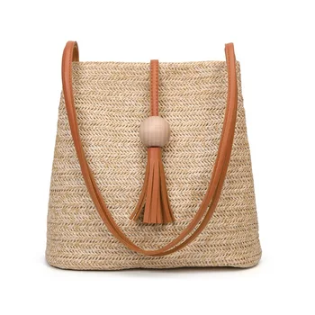 Tassel Bead Design Bucket Bag Women Handbags Beach Bag For Holiday Ladies Shoulder Crossbody Bags Weaving Straw Bag Female Bolso
Tassel Bead Design Bucket Bag Women Handbags Beach Bag For Holiday Ladies Shoulder Crossbody Bags Weaving Straw Bag Female Bolso