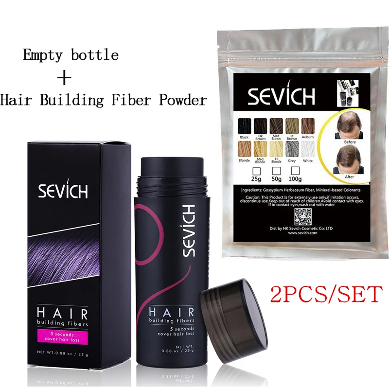 2pcs/lot Sevich 25g Hair Refill Powder Empty Bottle + Hair Building Fiber Powder Extention Thicker Hair Growth for Hair Loss
2pcs/lot Sevich 25g Hair Refill Powder Empty Bottle + Hair Building Fiber Powder Extention Thicker Hair Growth for Hair Loss