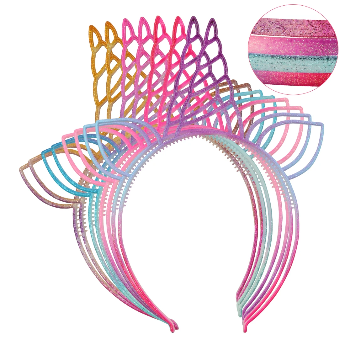 12pcs/lot Unicorn Headbands Cat Ear Hairbands Children Party Hairband Gradient Glitter Plastic ABS Headband Birthday Supplies
12pcs/lot Unicorn Headbands Cat Ear Hairbands Children Party Hairband Gradient Glitter Plastic ABS Headband Birthday Supplies