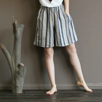 2018 Summer Women Cotton Linen Shorts Fashion Causal Wide Leg Plus Size Hight Waits Skirt Shorts Big size Striped Print Shorts
2018 Summer Women Cotton Linen Shorts Fashion Causal Wide Leg Plus Size Hight Waits Skirt Shorts Big size Striped Print Shorts