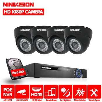 NINIVISION 4CH 1080P Network POE NVR Kit CCTV Security System 2.0MP IP Camera indoor IR Night Surveillance Camera System 2TB HDD
NINIVISION 4CH 1080P Network POE NVR Kit CCTV Security System 2.0MP IP Camera indoor IR Night Surveillance Camera System 2TB HDD