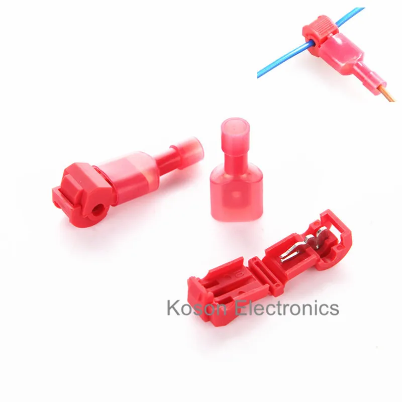 10pcs Red T Type Quick Splice Crimp Terminal Wire Connector For Standard 0.5-1 Wire Line
10pcs Red T Type Quick Splice Crimp Terminal Wire Connector For Standard 0.5-1 Wire Line
