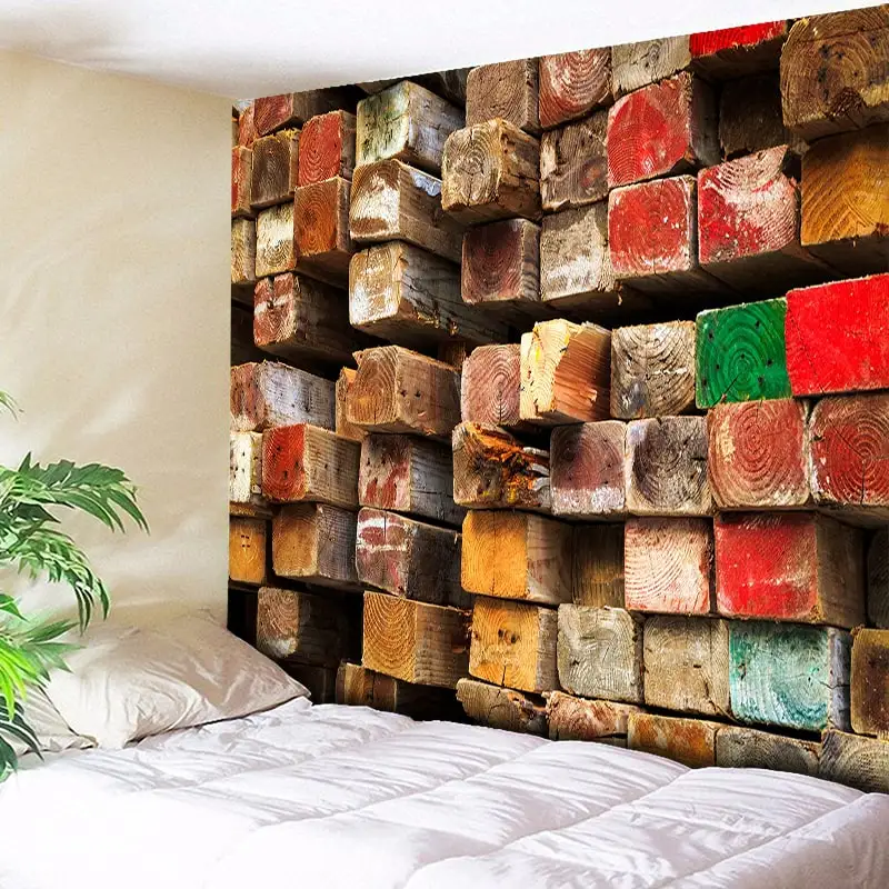 3D Square Wood Art Wall Decoration Tapestry Bohemian Colored Ombre Wall Carpets Hanging Tapestries Living Room Bedroom Wall Rug
3D Square Wood Art Wall Decoration Tapestry Bohemian Colored Ombre Wall Carpets Hanging Tapestries Living Room Bedroom Wall Rug
