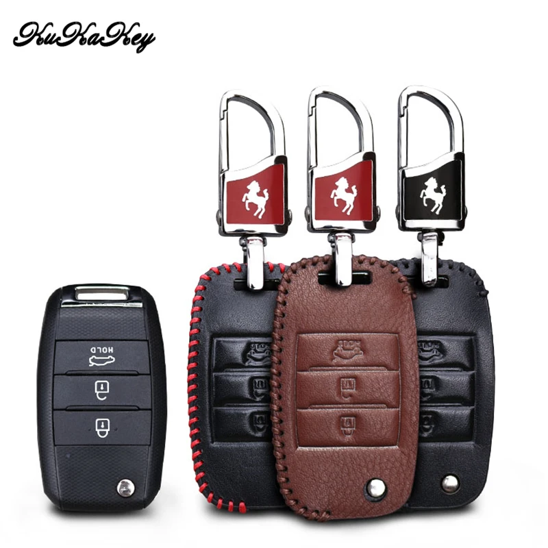 Чехол для автомобильных ключей KUKAKEY чехол KIA Sid Rio Soul Sportage Ceed Sorento Cerato K2 K3 K4 K5 умный