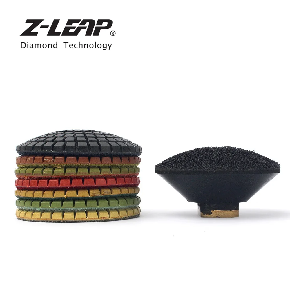 Z-LEAP 3 Inch 7pcs Convex Wet Diamond Polihsng Pads With 1 Piece Rubber Backer M14 Or 5/8-11 Thread Bowl Shaped Sanding Disc
Z-LEAP 3 Inch 7pcs Convex Wet Diamond Polihsng Pads With 1 Piece Rubber Backer M14 Or 5/8-11 Thread Bowl Shaped Sanding Disc