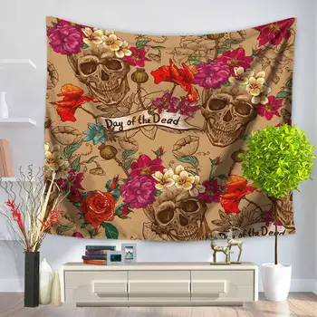 Home Decorative Wall Hanging Carpet Tapestry 130x150cm Rectangle Bedspread Floral Skull Head Horror Pattern GT1123
Home Decorative Wall Hanging Carpet Tapestry 130x150cm Rectangle Bedspread Floral Skull Head Horror Pattern GT1123
