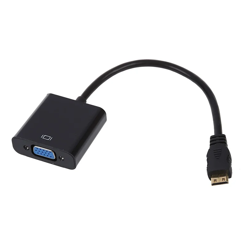 10 inch Mini HDMI to VGA Female Video Cable Adapter 1080P for NoteBook PC - Black #8
10 inch Mini HDMI to VGA Female Video Cable Adapter 1080P for NoteBook PC - Black #8