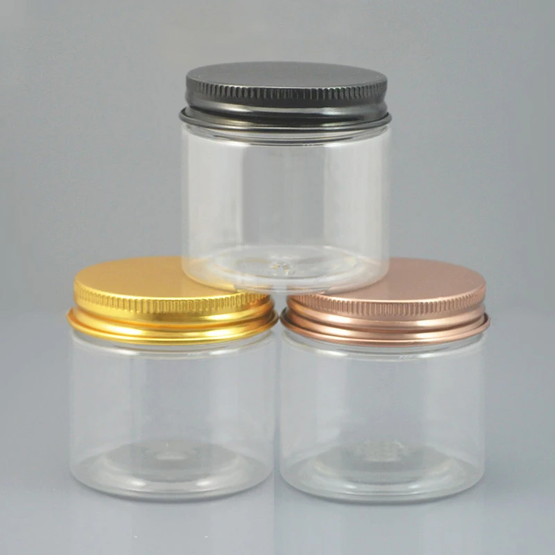 50pcs/lot 50g Transparent PET Cream Jar Aluminum Screw Cap Perfumes Container 50ml Skin Care Mask Pot ,Food Box Face cream cans
50pcs/lot 50g Transparent PET Cream Jar Aluminum Screw Cap Perfumes Container 50ml Skin Care Mask Pot ,Food Box Face cream cans