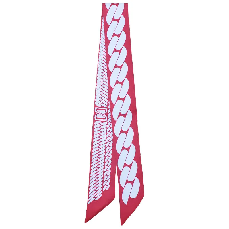 Luxury Brand Chain Print Twill Silk Small Women Fashion Scarf Hair Bags Handle Geometric Tie Multifunction Hand Ribbon Scarves
Luxury Brand Chain Print Twill Silk Small Women Fashion Scarf Hair Bags Handle Geometric Tie Multifunction Hand Ribbon Scarves