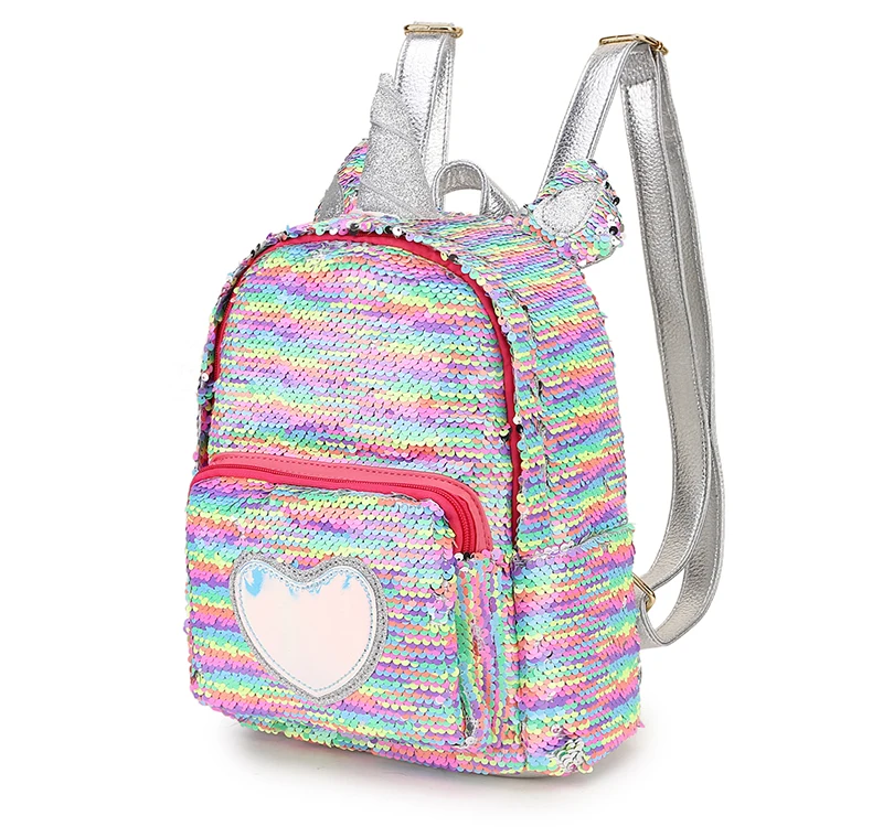 High Quality Colored Sequined Silver Unicorn Design Pu Young Girl's Backpack Zipper Travel Bag School Bag Women Casual Mochila
High Quality Colored Sequined Silver Unicorn Design Pu Young Girl's Backpack Zipper Travel Bag School Bag Women Casual Mochila
