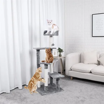 PAWZRoad Pet H125 Cat Climbing Tree Play Toys Scratching Solid Wood Cats Climb Frame Good Quality Pet Supplies Domestic Delivery
PAWZRoad Pet H125 Cat Climbing Tree Play Toys Scratching Solid Wood Cats Climb Frame Good Quality Pet Supplies Domestic Delivery