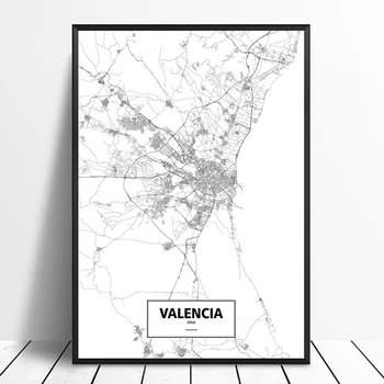 valencia Black White Custom World City Map Poster Canvas Print Nordic Style Wall Art Home Decor
valencia Black White Custom World City Map Poster Canvas Print Nordic Style Wall Art Home Decor